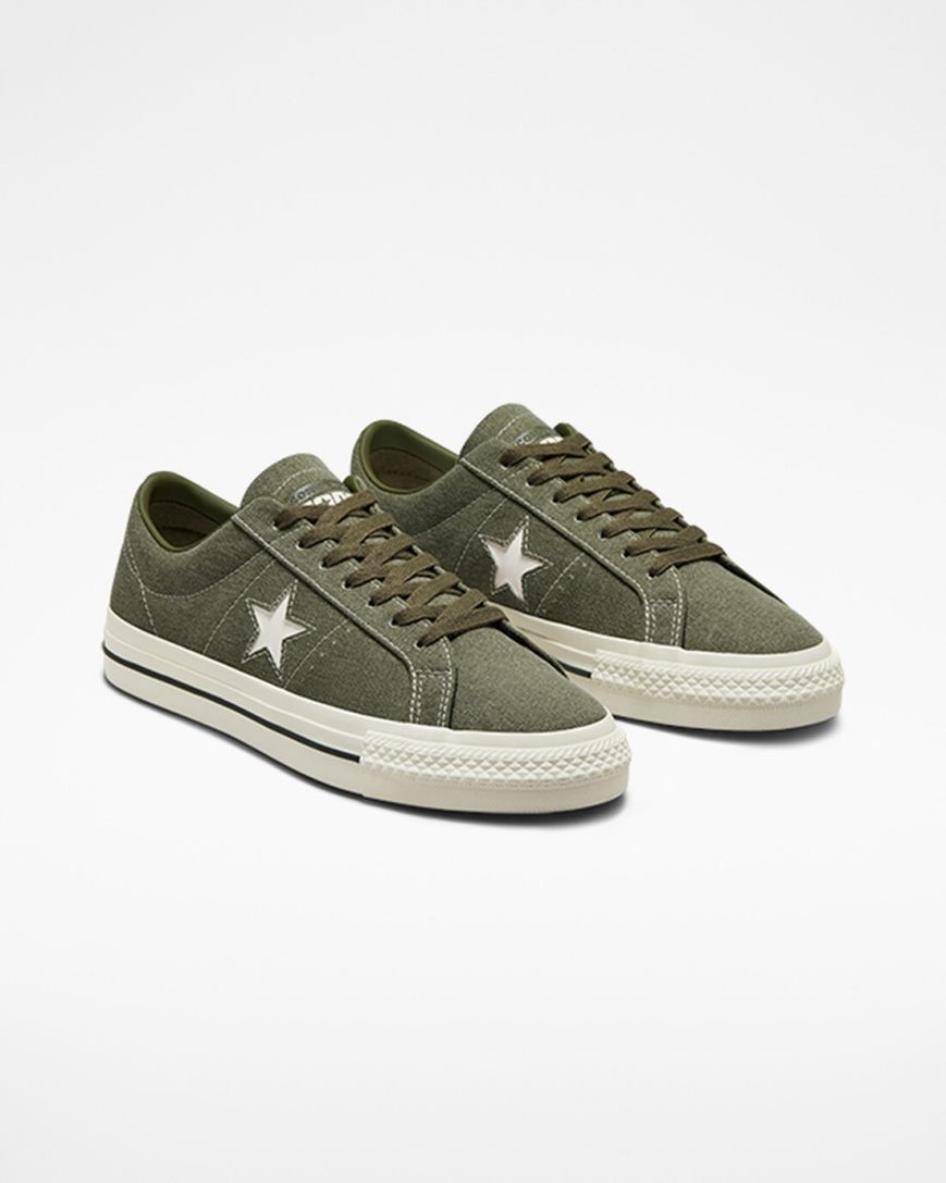 Tenis Skate Converse CONS One Star Pro Workwear Masculino Verde Oliva Pretas | PT L01P350